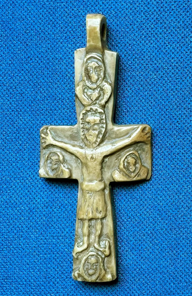 c 11th - 12th century AD Christian carved bone cross