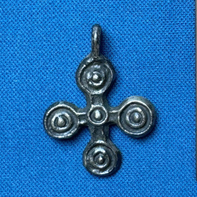 c 5th - 6th century AD Christian Silver Cross w/