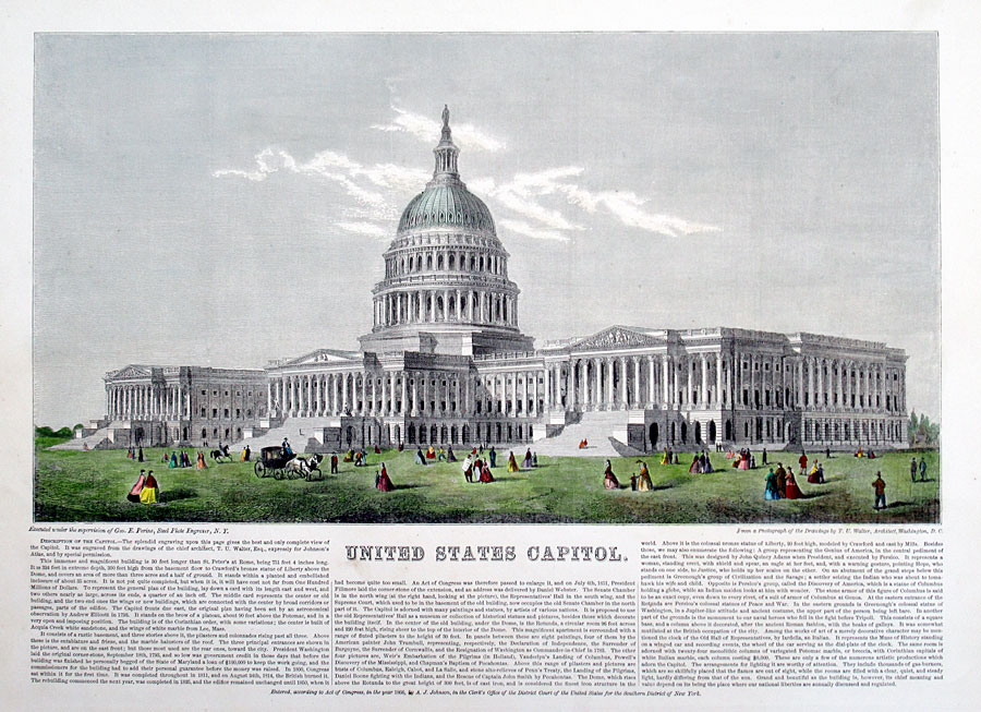 c 1866 View of the United States Capitol