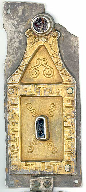 Silver Gilt Buckle with a Large Garnet - c 5th - 6th century AD