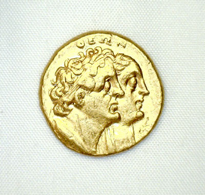 Gold Tetradrachm - PTOLEMY II     c 285-246 BC