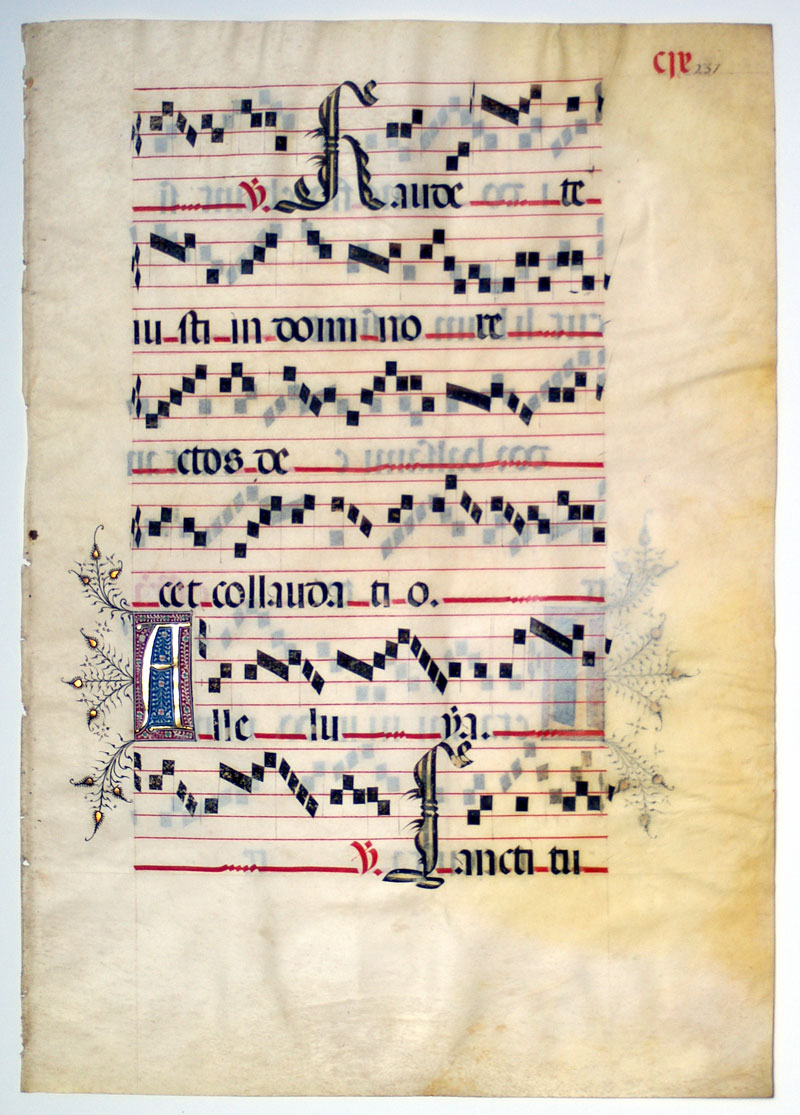 c 1460-90 Gregorian Chant - Seville - Elaborate Initials