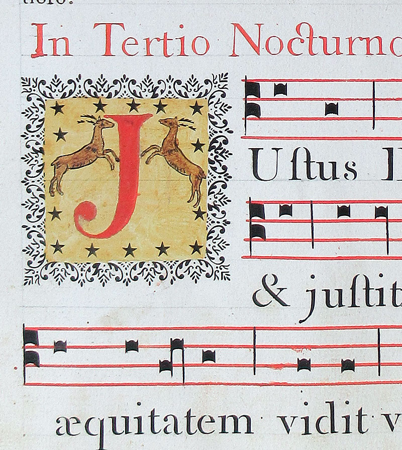 c 1778 Gregorian Chant - Italy - Decorative initials
