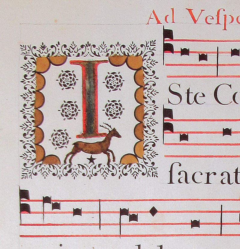 c 1778 Gregorian Chant - Italy - Decorative initials