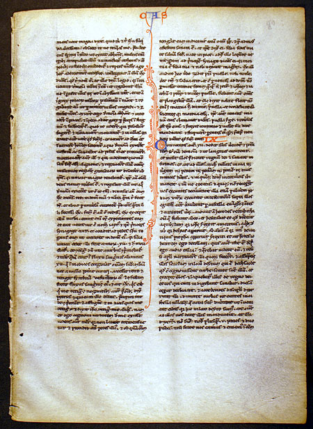 Medieval Bible Leaf - Luke - This is my beloved Son...