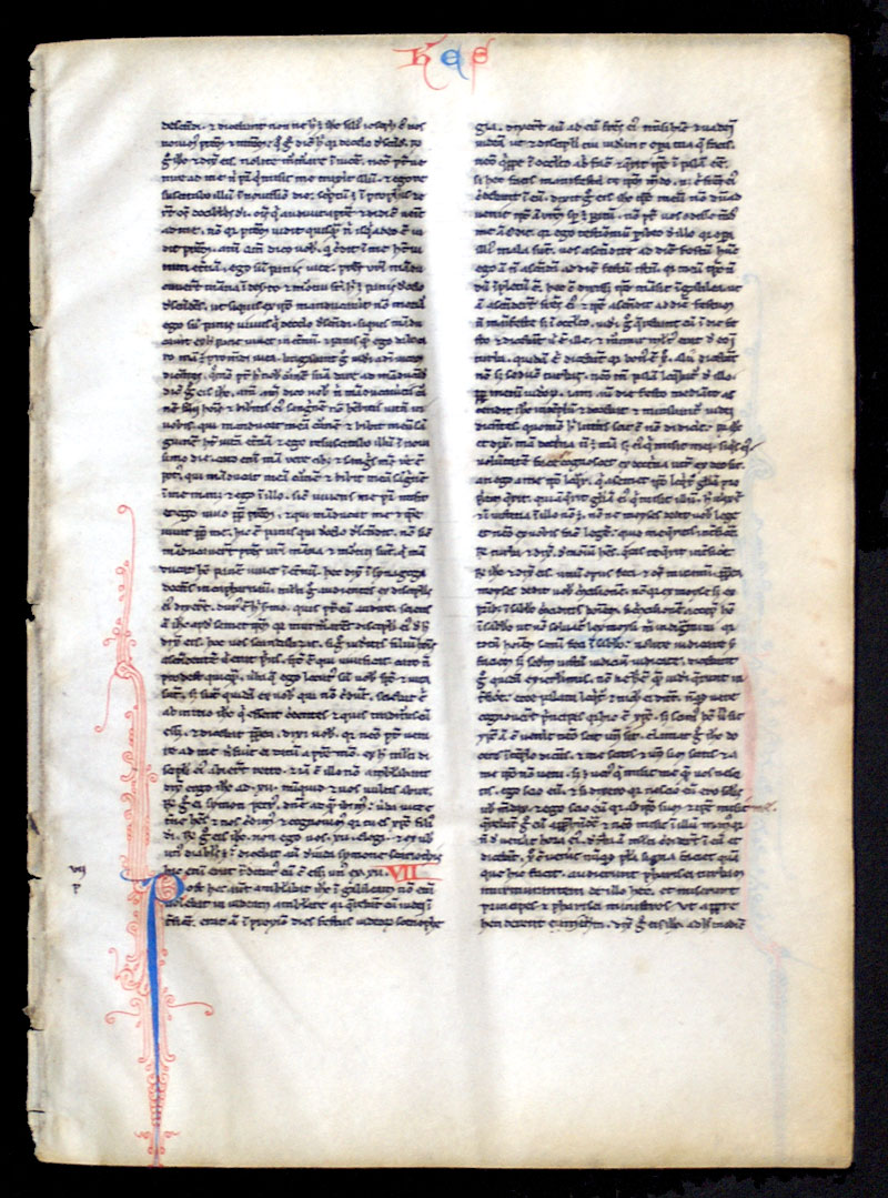 Medieval Bible Leaf - England - John - I am the Bread of Life