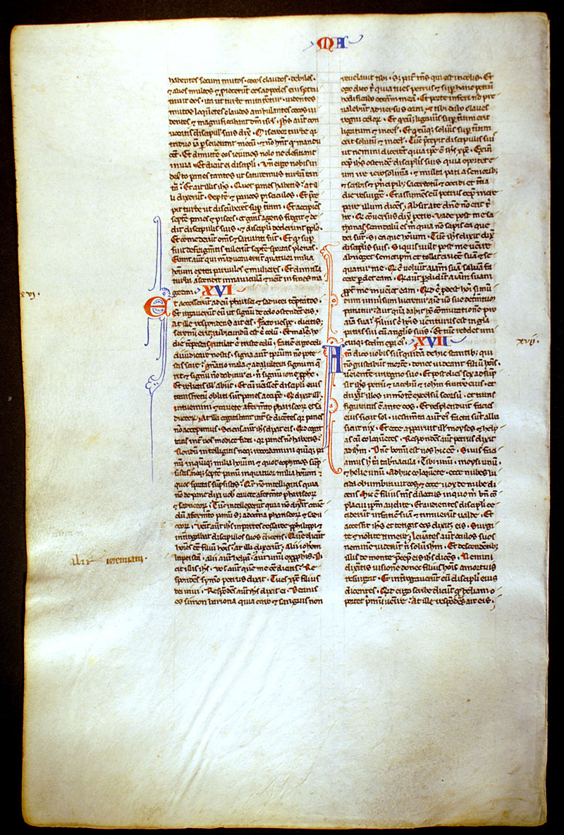 Medieval Bible Leaf - Thou art Peter and upon this rock...