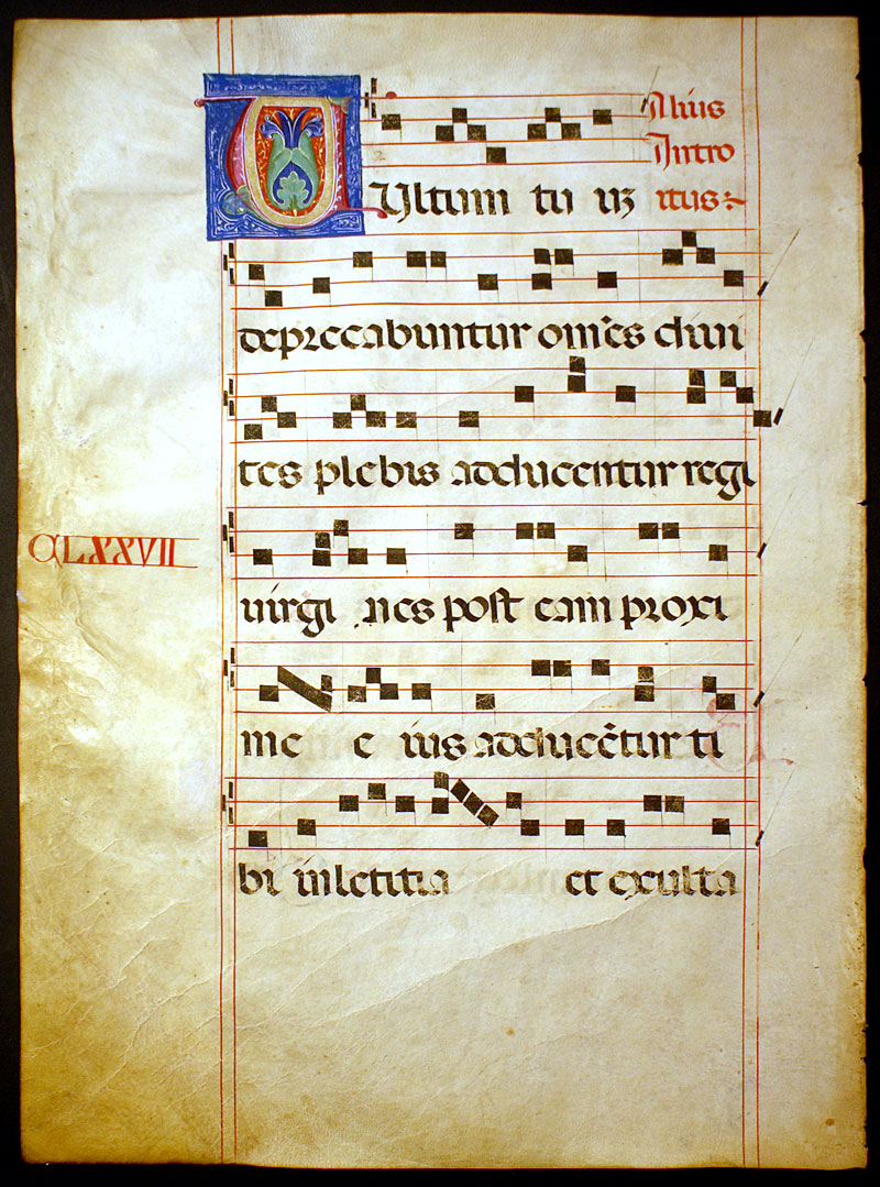 Gregorian Chant - Italy, c. 1450-80 - Elaborate initial
