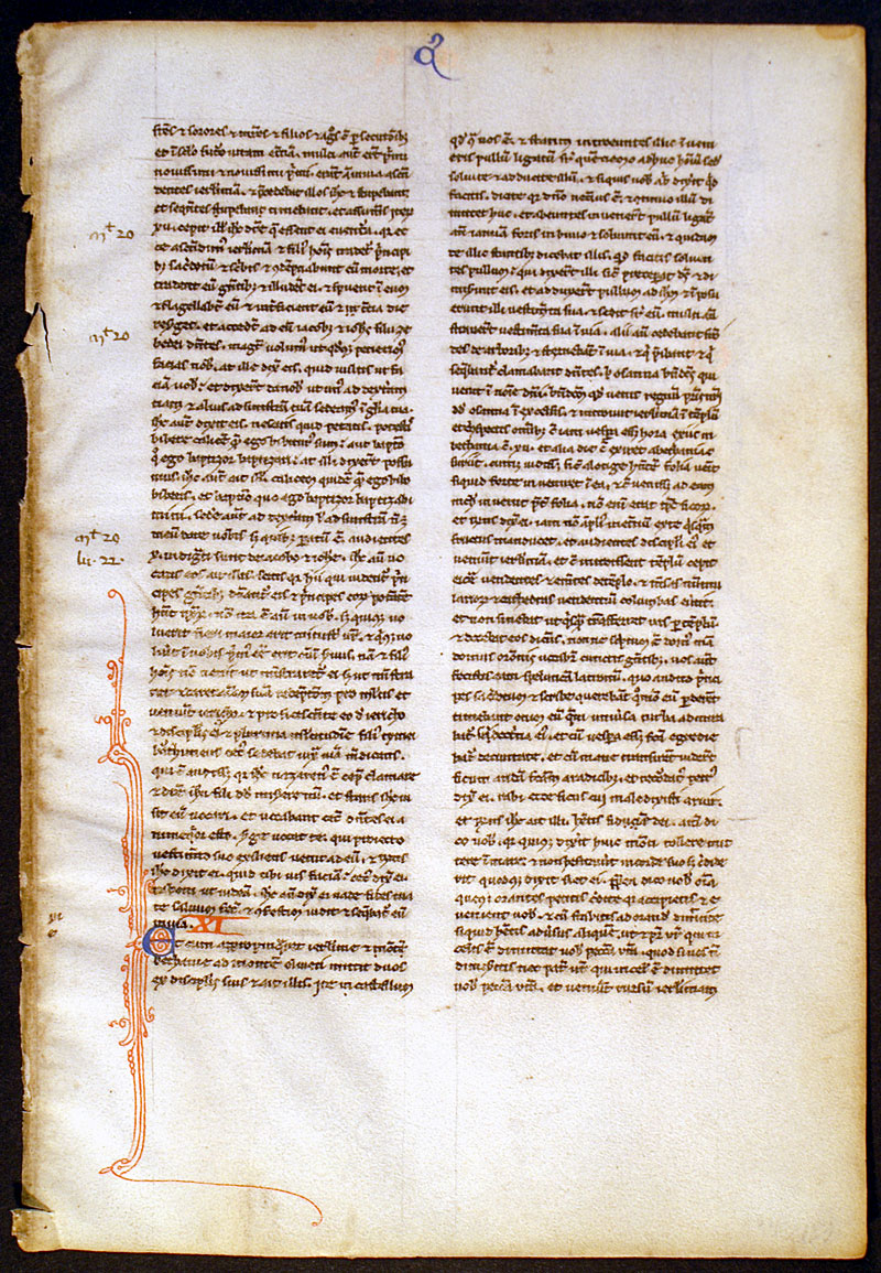 Medieval Bible Leaf - c 1250-75 - Render to Caesar