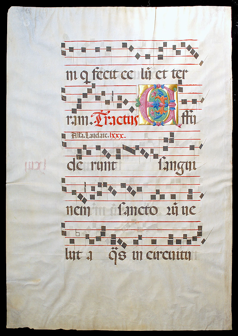 c 1450-90 Gregorian Chant - Italy - Unusually Large