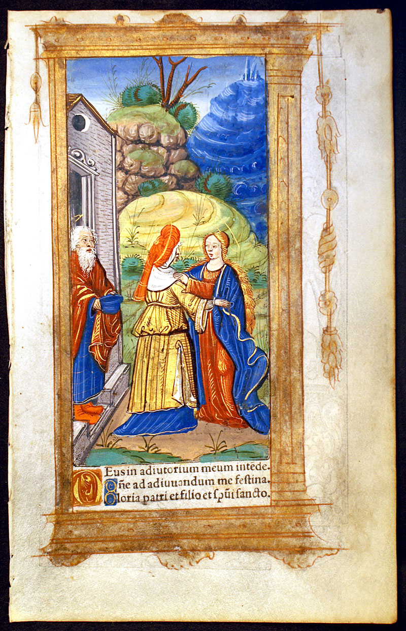 Book of Hours Leaf c. 1518 - Miniature of the Visitation