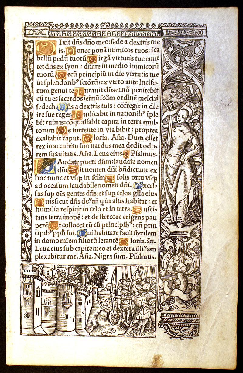 Book of Hours Leaf c 1518 - Psalms