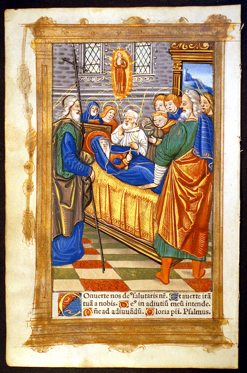 Book of Hours Leaf c 1518 - Assumption of the Virgin Mary