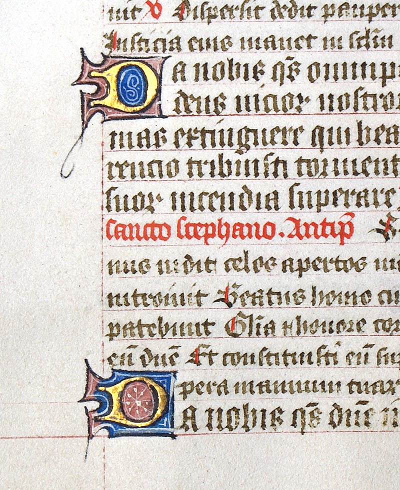 Medieval Book of Hours Leaf c 1450 - Used in England
