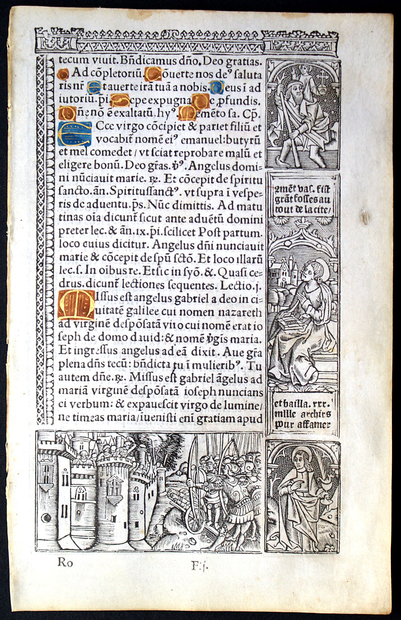 Book of Hours Leaf - c 1518  - Luke - The Annunciation