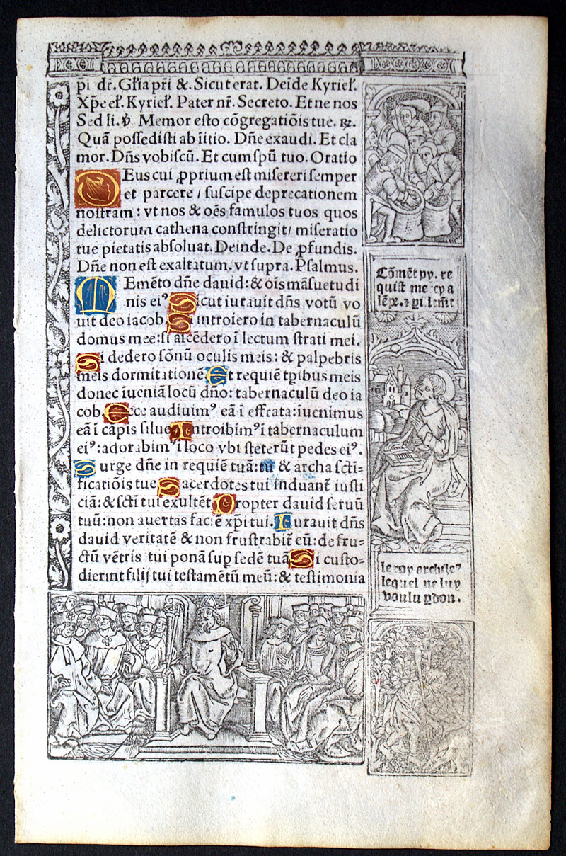 Book of Hours Leaf - c 1518 - Psalms