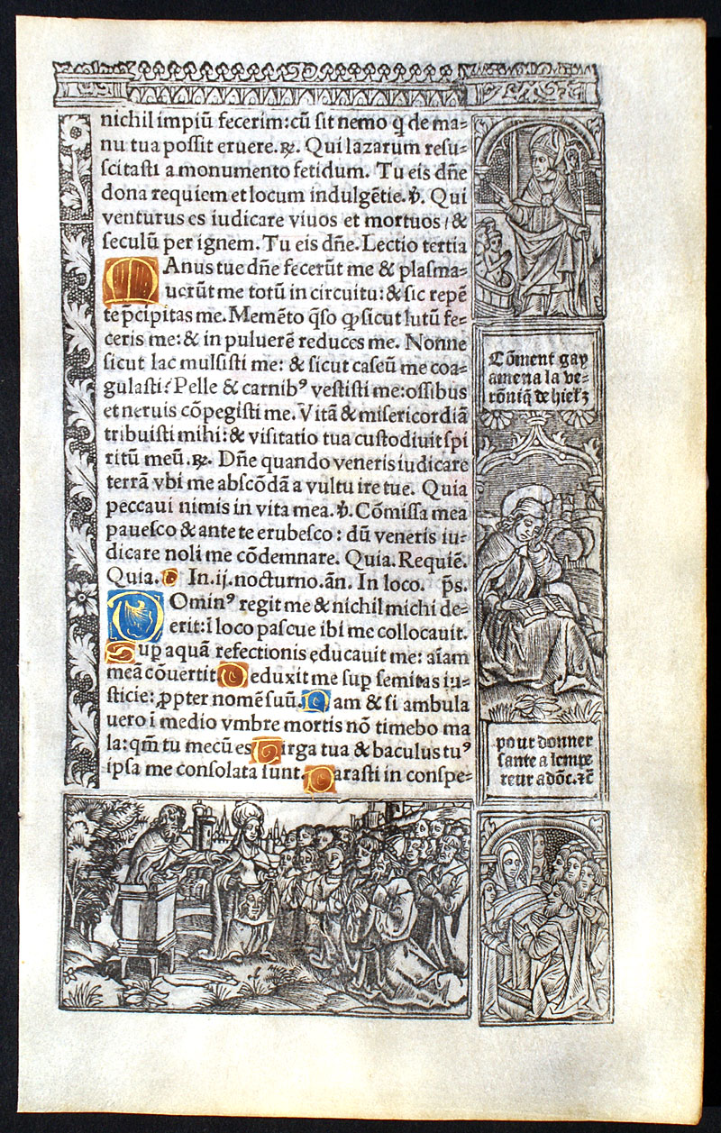 Book of Hours Leaf c 1518 - The Lord is my Shepherd