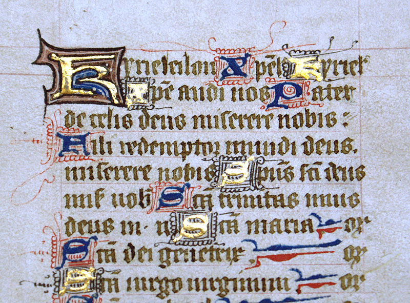 A Book of Hours Leaf, c 1450 - for the English Market - Litany