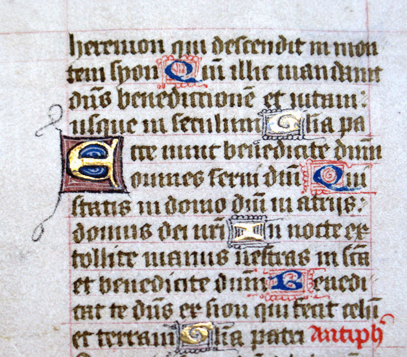 A Book of Hours Leaf, c 1450 - for the English Market - Litany