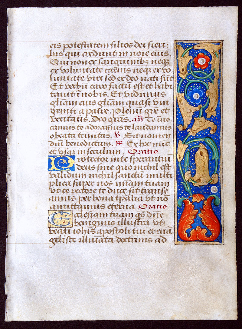 Book of Hours Leaf c 1490-1510 - Annunciation - Rouen