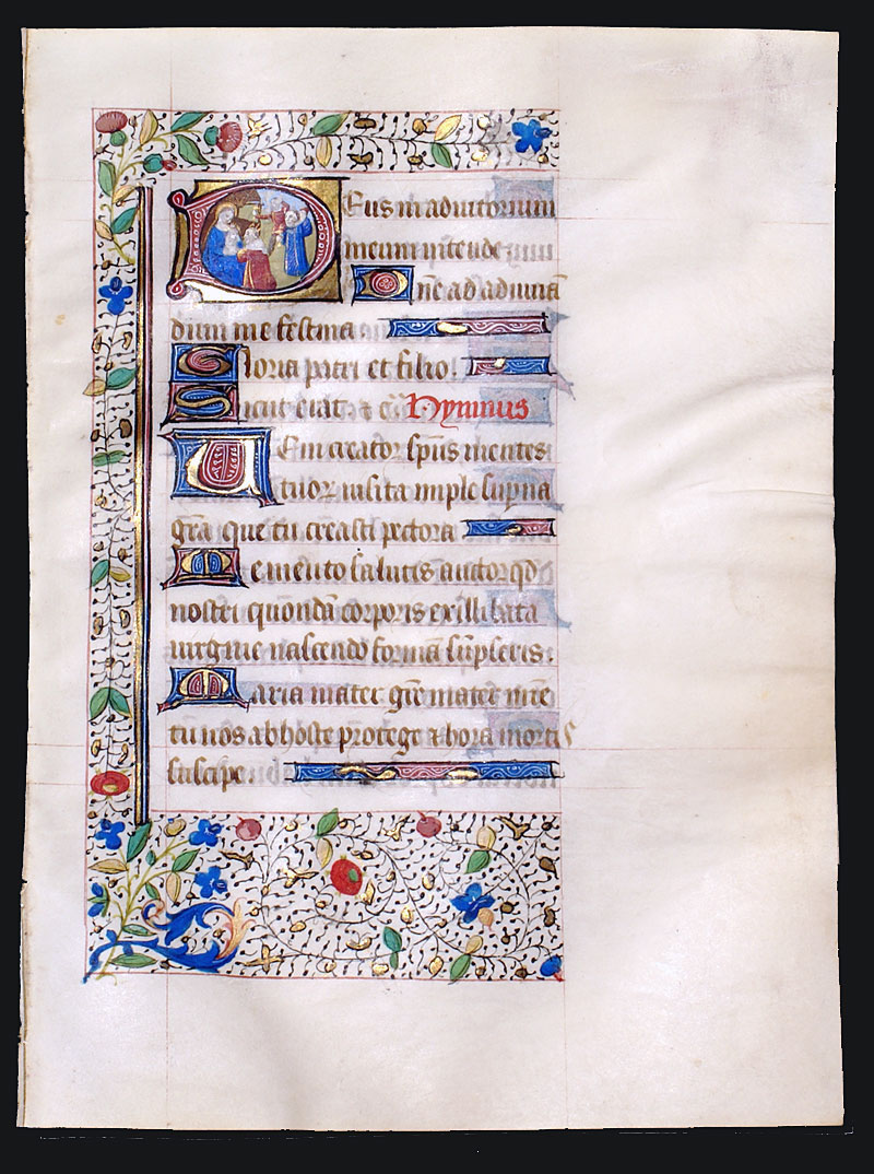 Adoration of the Magi - c 1450-75 Book of Hours Leaf