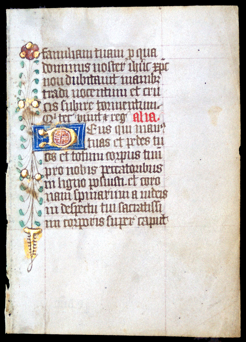 A Book of Hours Leaf, c 1440, Syon Abbey, England