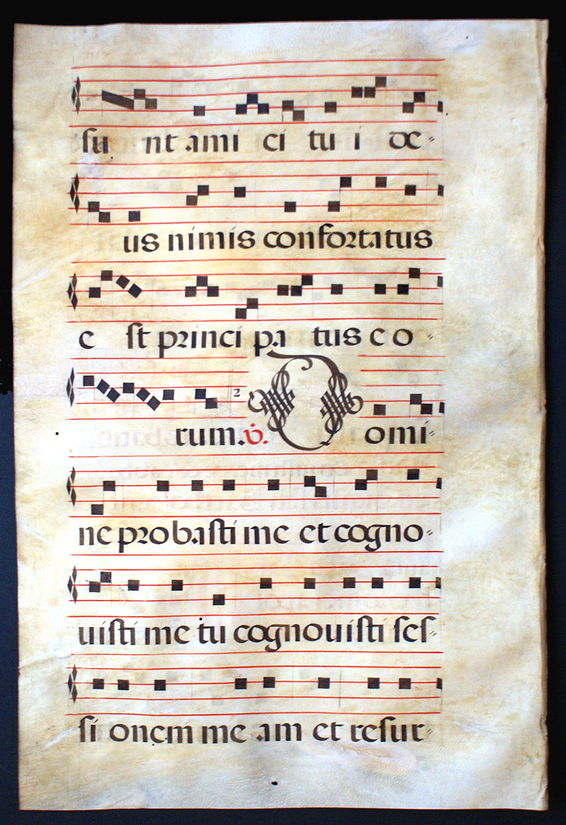 Antiphonal Leaf c 1612 - Feasts of Sts. Lawrence & Bartholomew