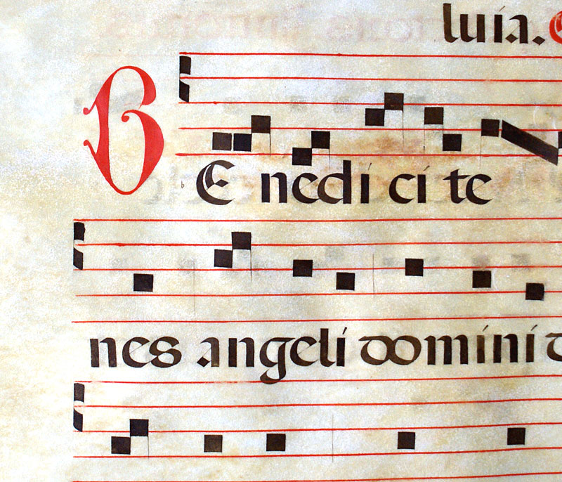 Antiphonal Leaf - c 1612 - Feast of Archangel Michael and Jerome