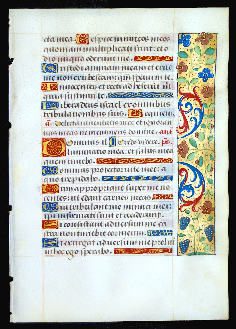 A beautiful Book of Hours Leaf, c 1470-90 - Psalms