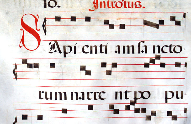 Antiphonal Leaf - c 1612 - Feast of Saints Augustine & Felix