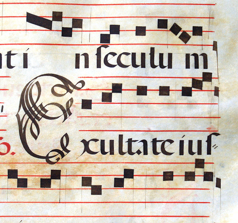 Antiphonal Leaf - c 1612 - Feast of Saints Augustine & Felix