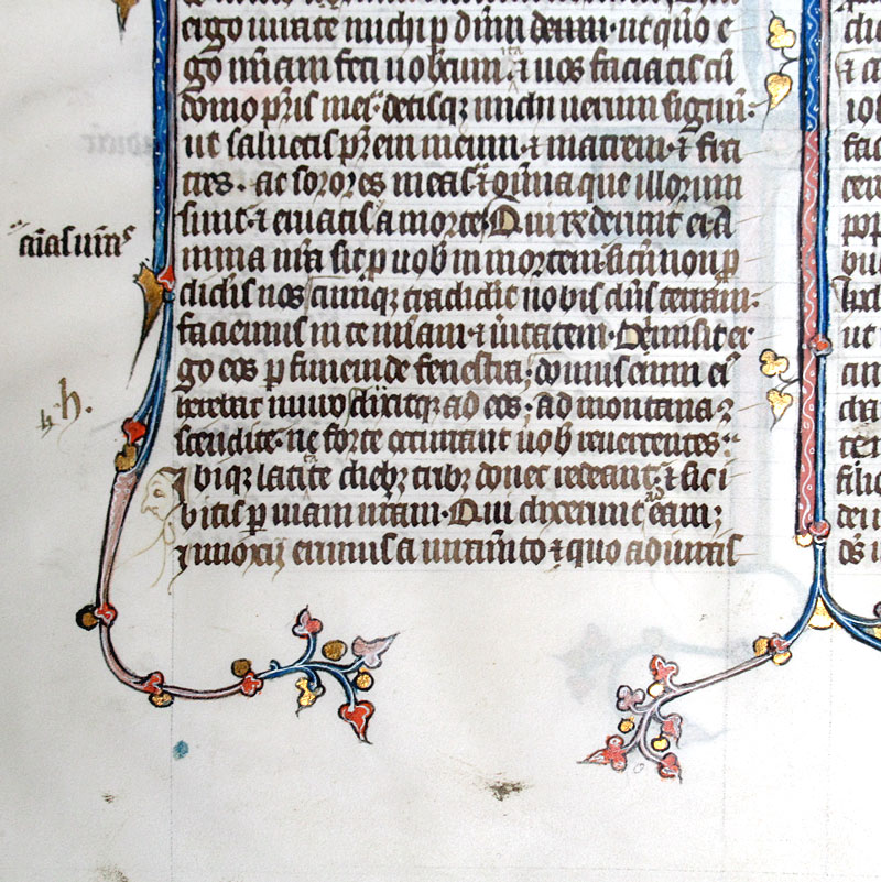 c 1275-1300 - Exceptional folio Bible leaf - Joshua