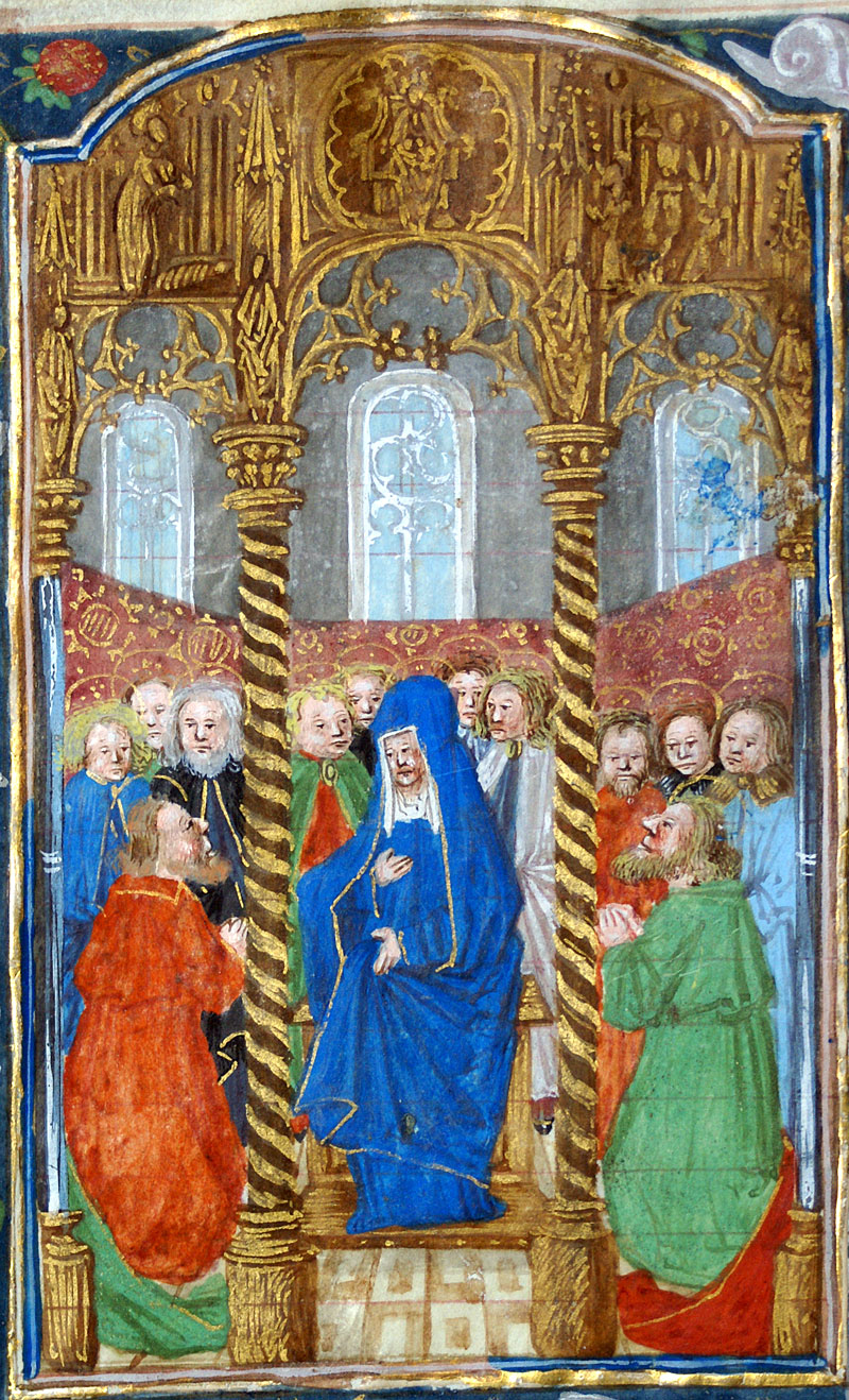 c 1480 Book of Hours Leaf - The Pentecost