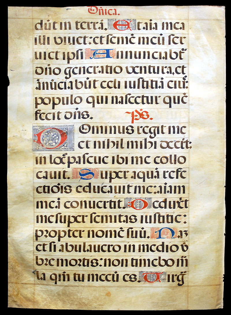 Choir Psalter Leaf c 1520 - 