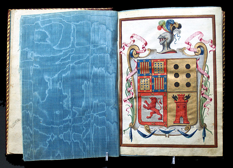 c 1788 Spanish Heraldic Manuscript - Pedigree & Arms