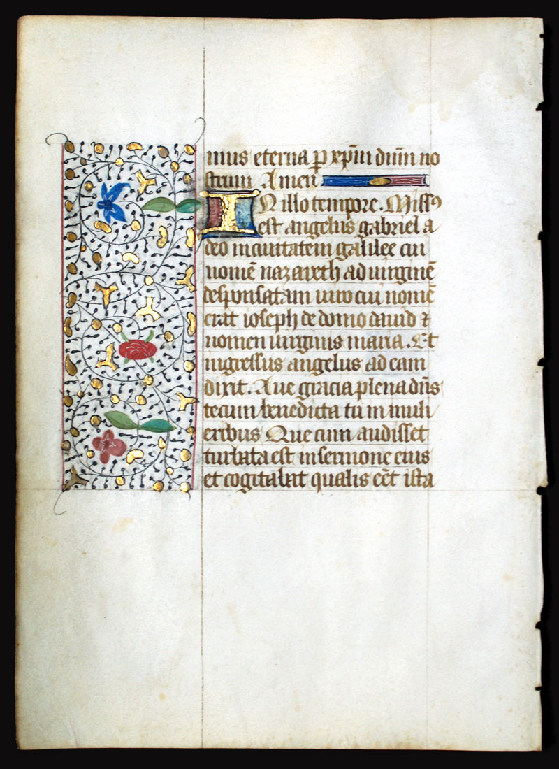 Book of Hours Leaf - c 1450-75 - Gospel Lessons