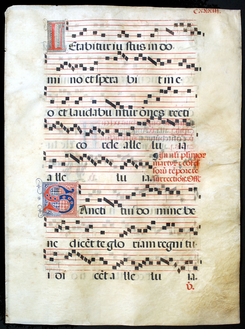 c 1490-1500 Gregorian Chant - Puzzle Initial - Psalms