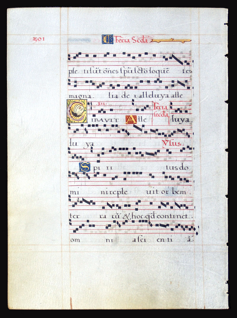 A small personal music leaf, c 1550 - Pentecost