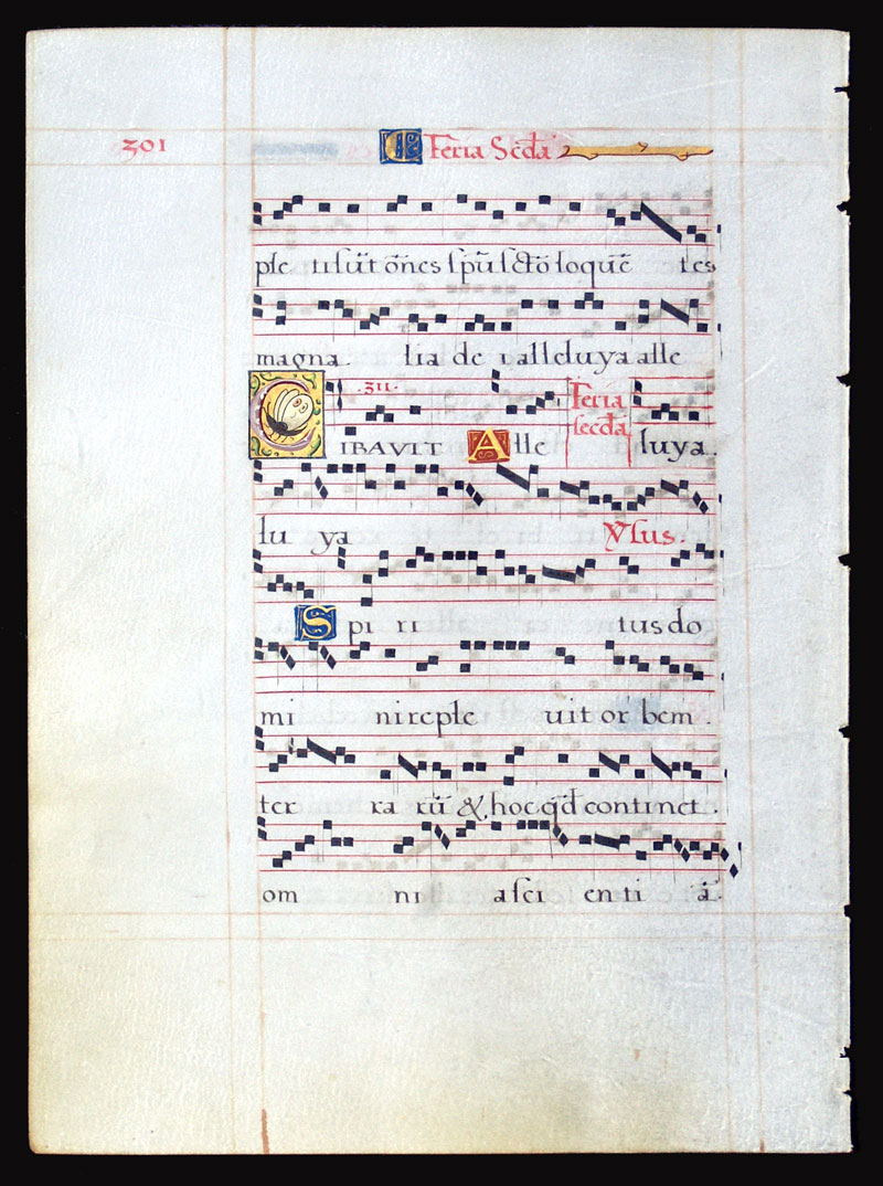 A small personal music leaf, c 1550 - Pentecost