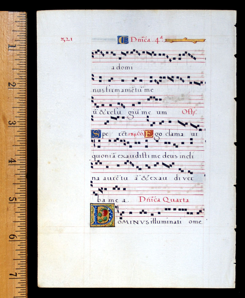 Personal music leaf, Royal Workshop c1550 - Illuminated Initials