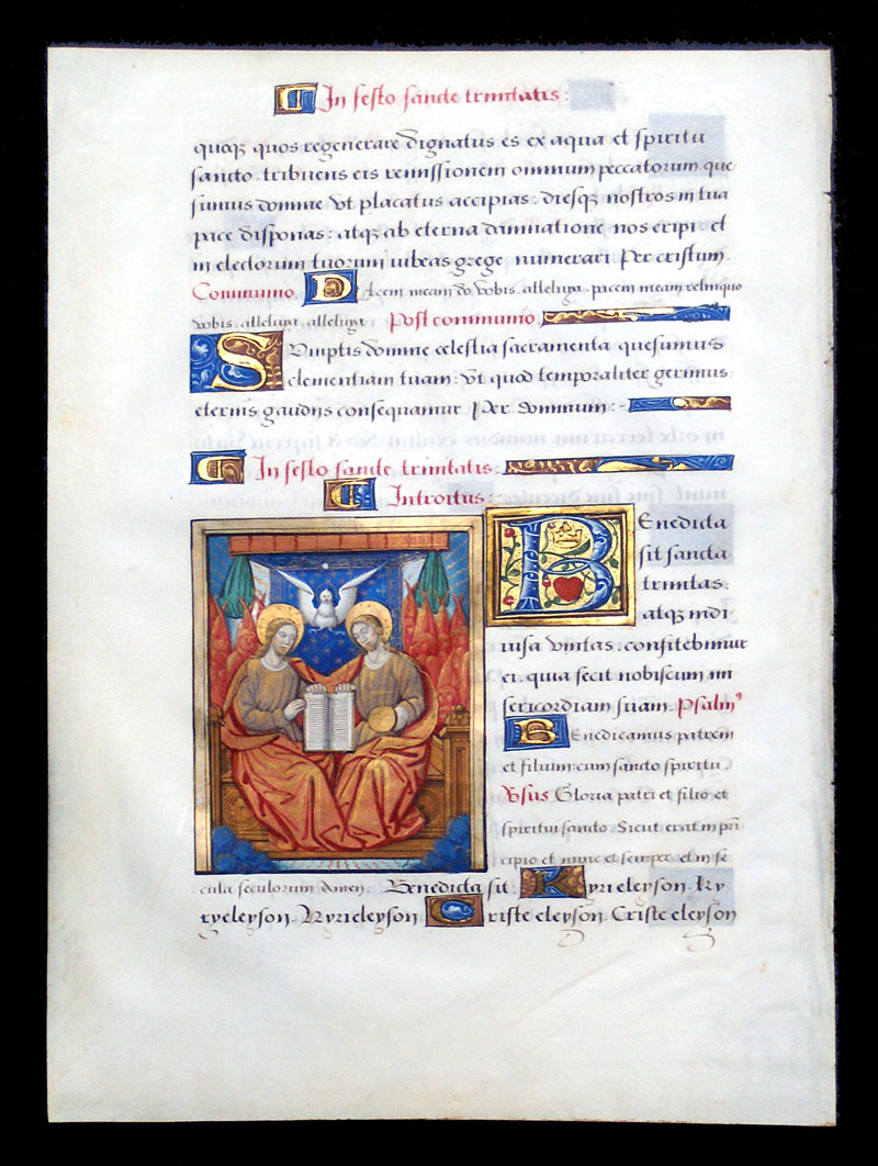 c 1510-20 Missal Leaf - Holy Trinity - Guy de Baudreuil