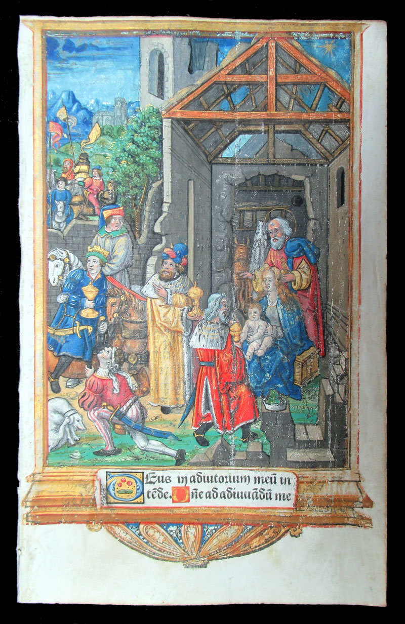 1515 Book of Hours Leaf - Adoration of the Magi