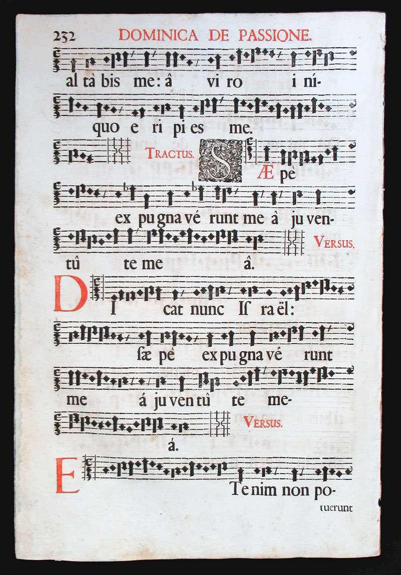 c 1671 Gregorian Chant - Passion Sunday - Hufnagel Notes