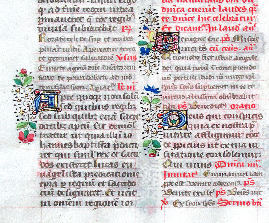 c 1474-75 Breviary Leaf - Feast of the Nativity