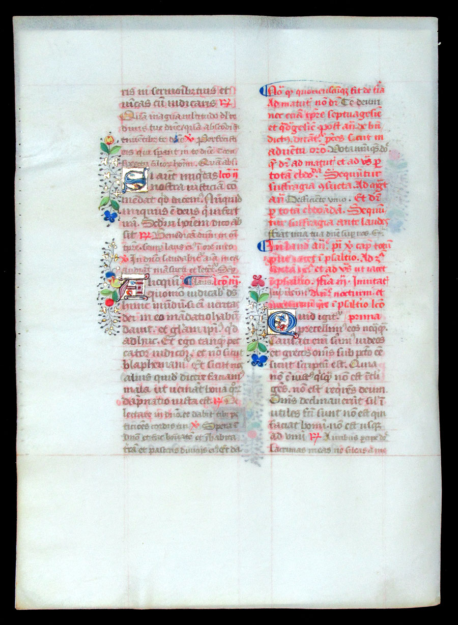 c 1474-5 Breviary Leaf - Use of Autun - Romans