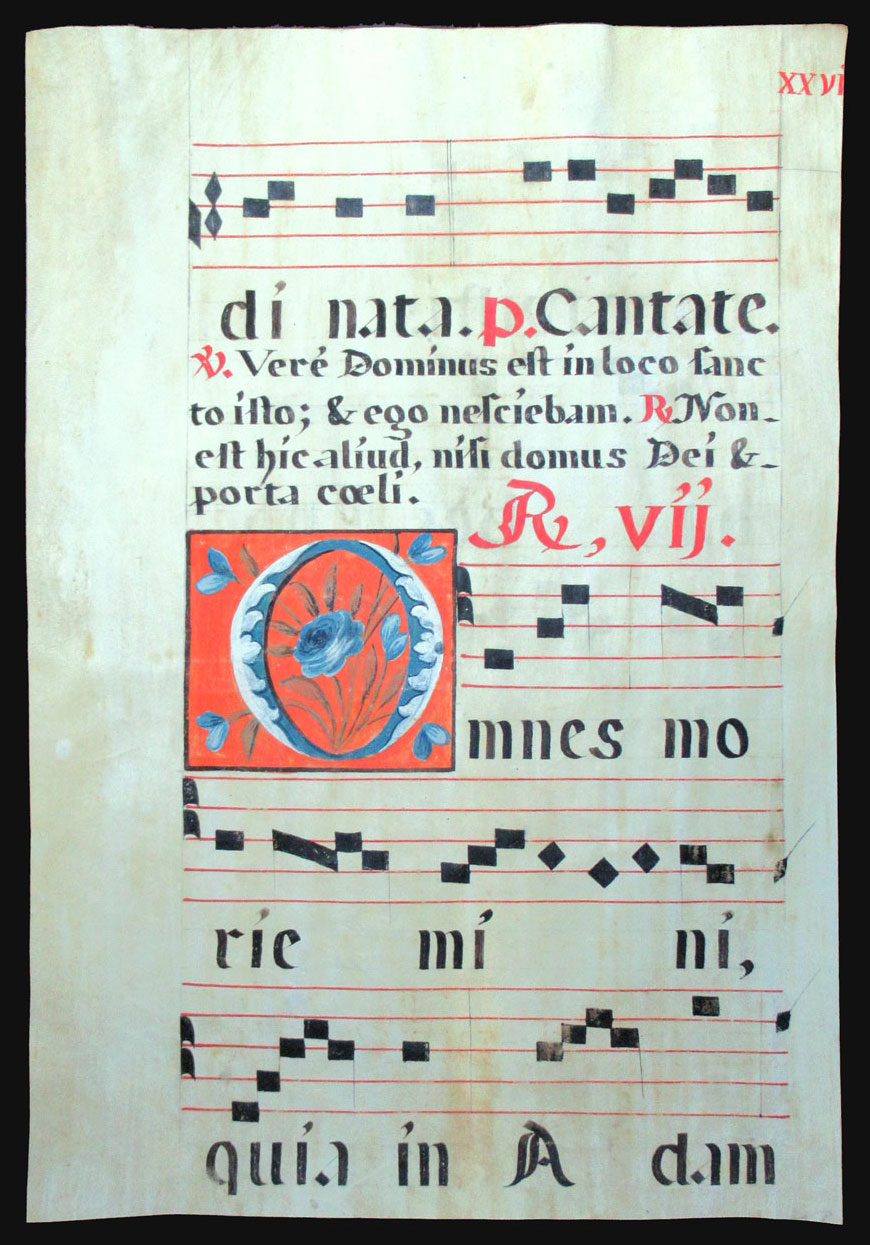c 1600 Gregorian Chant - Flamboyant Initial