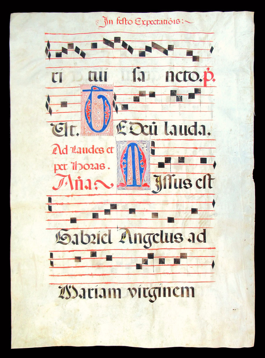 c 1400-40 Gregorian Chant - Elaborate initials