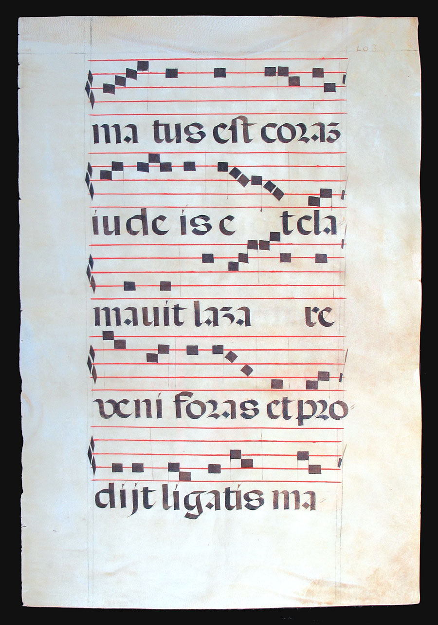 c 1590 Gregorian Chant - Elaborate Illuminated Initial