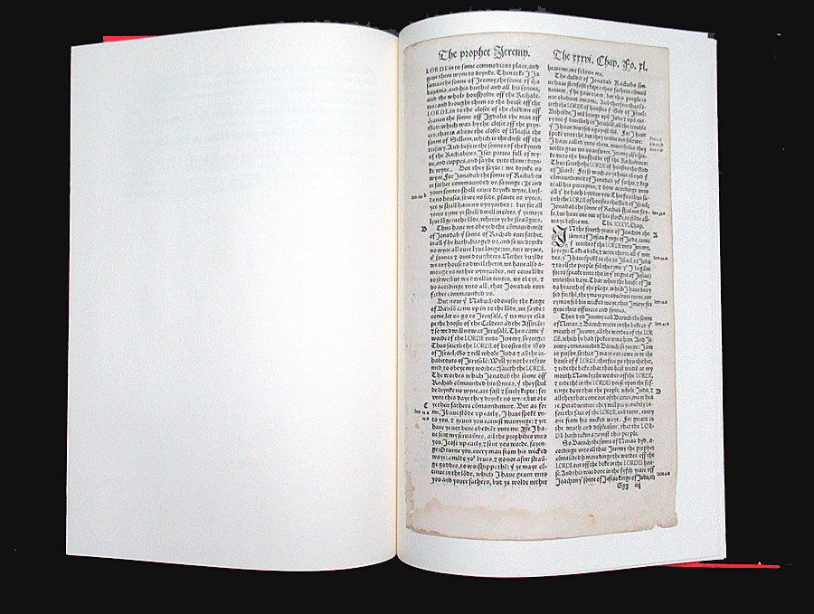 1535 Coverdale Bible Leaf - First Edition