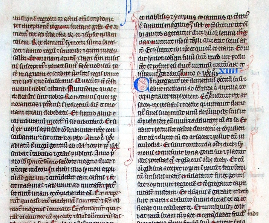 c 1250-75 Bible Leaf - England - I Maccabees